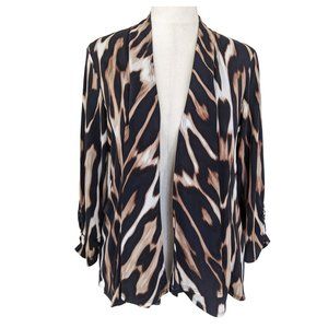 Chico's Animal Print Cardigan - Black and Brown